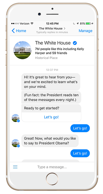 Barack Obama - Chatbot Messenger 02