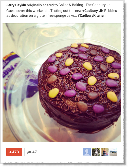 Cadbury-Google+-page