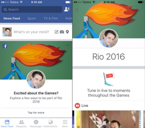 Facebook - Olimpia - Rio 2016